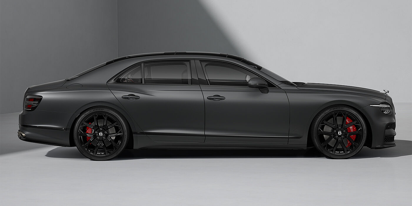 Thomas Exclusive Cars GmbH New Bentley Flying Spur S sedan in Anthracite Satin  paint profile with 22" Sports  wheels