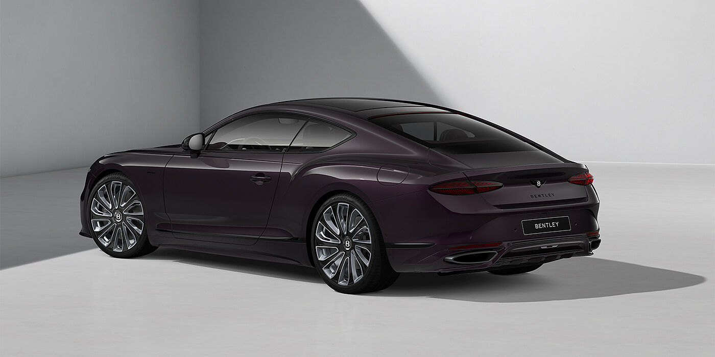Thomas Exclusive Cars GmbH Bentley Continental GT Mulliner coupe in Damson paint and 22" Mulliner wheels - rear 3/4