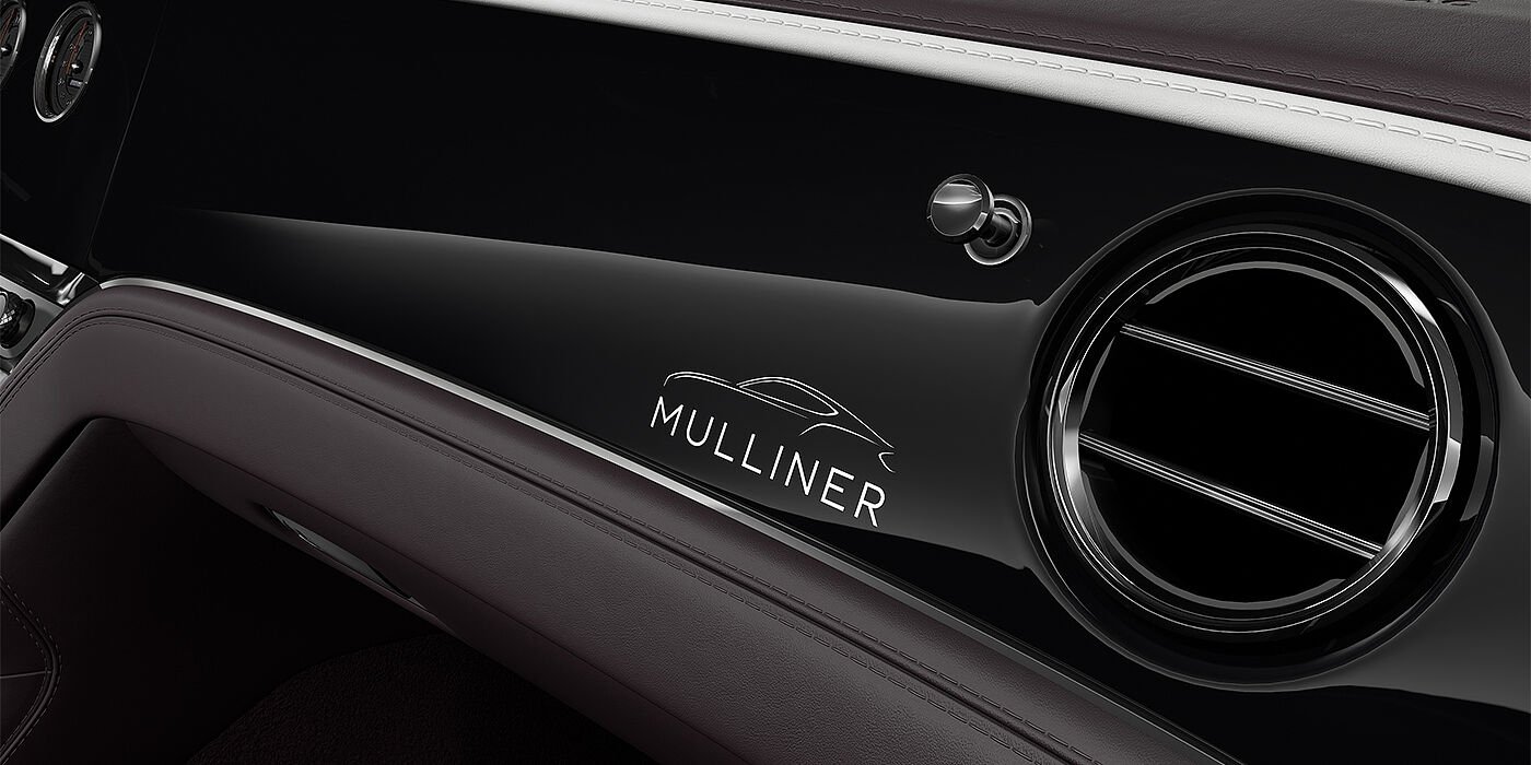 Thomas Exclusive Cars GmbH Bentley Continental GT Mulliner coupe veneer detail in Grand Black with Mulliner badge
