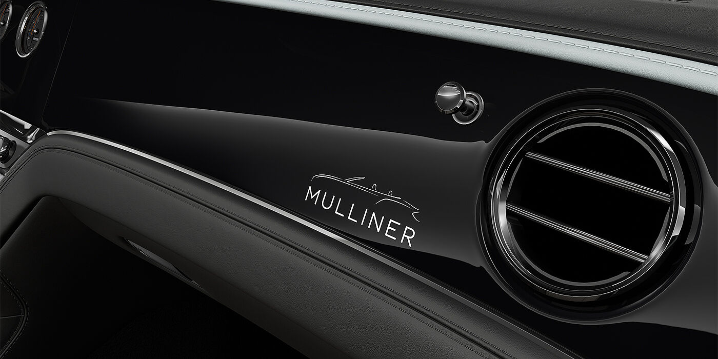 Thomas Exclusive Cars GmbH Bentley Continental GTC Mulliner coupe veneer detail in Grand Black veneer with Diamond Milled console