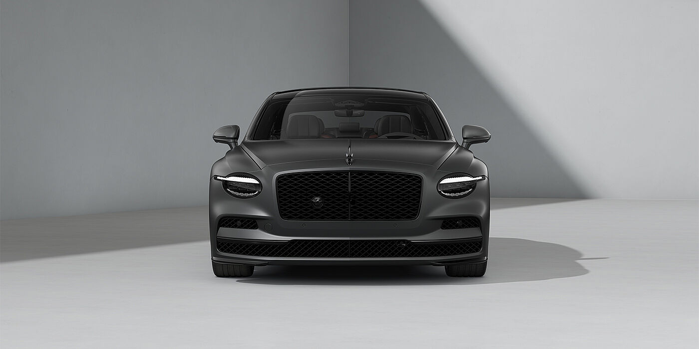 Thomas Exclusive Cars GmbH New Bentley Flying Spur S sedan in Anthracite Satin  paint full front with 22" Sports  wheels