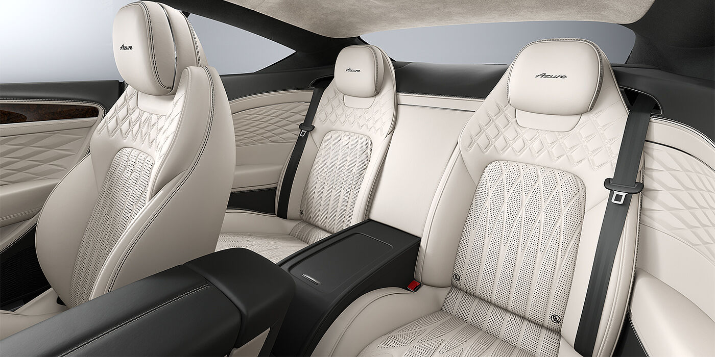 Thomas Exclusive Cars GmbH Bentley Continental GT Azure coupe rear interior in Linen and Cumbrian Green hides