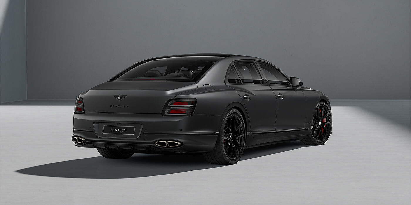 Thomas Exclusive Cars GmbH New Bentley Flying Spur S sedan in Anthracite Satin  paint rear 3/4 with 22" Sports  wheels