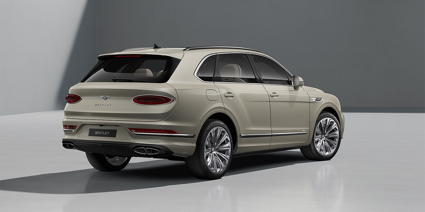 Thomas Exclusive Cars GmbH Bentley Bentayga Azure SUV in White Sand paint and 22" Ten Spoke Polished wheels - rear ¾