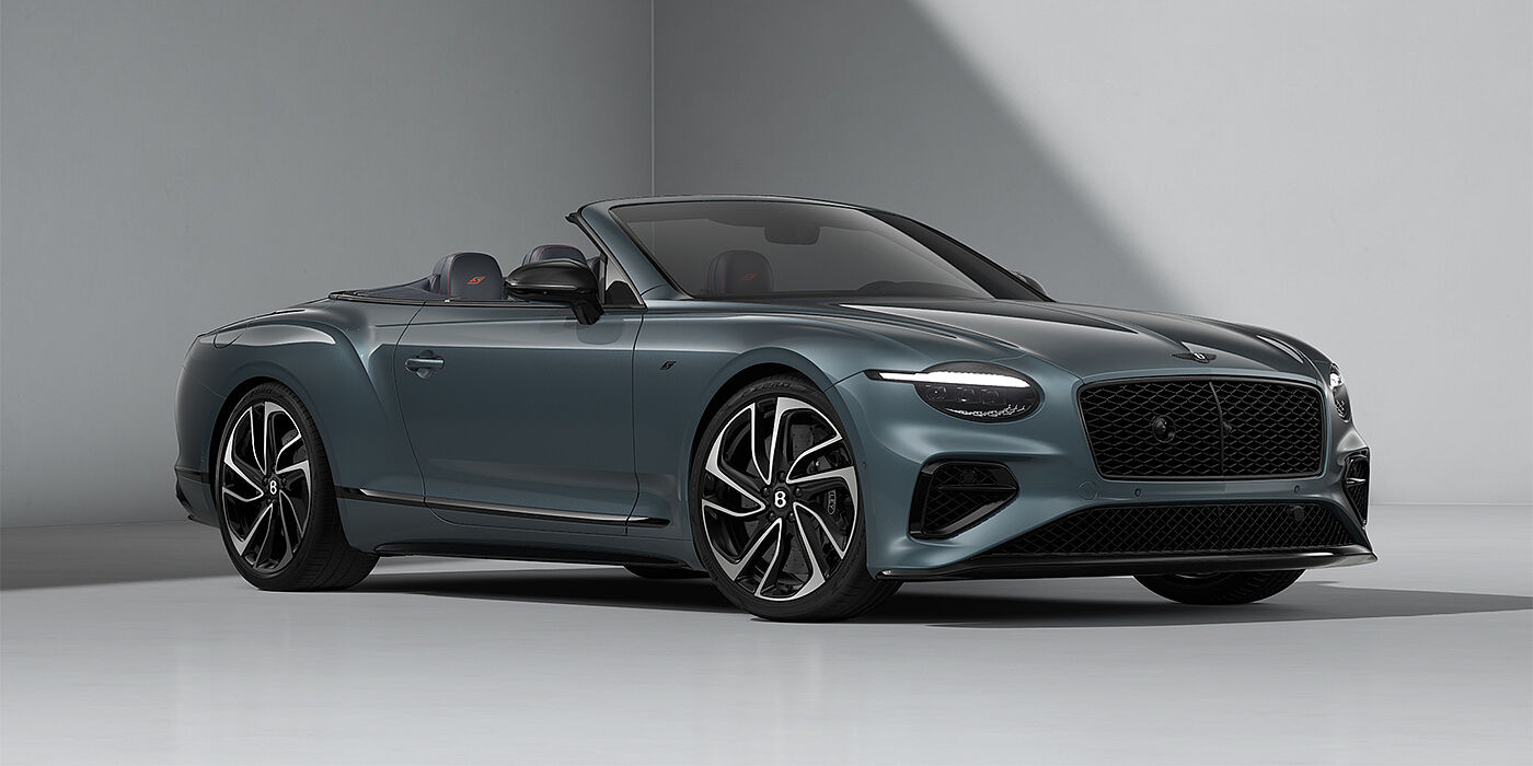 Thomas Exclusive Cars GmbH Bentley Continental GTC S convertible in Thunder blue paint front 3/4