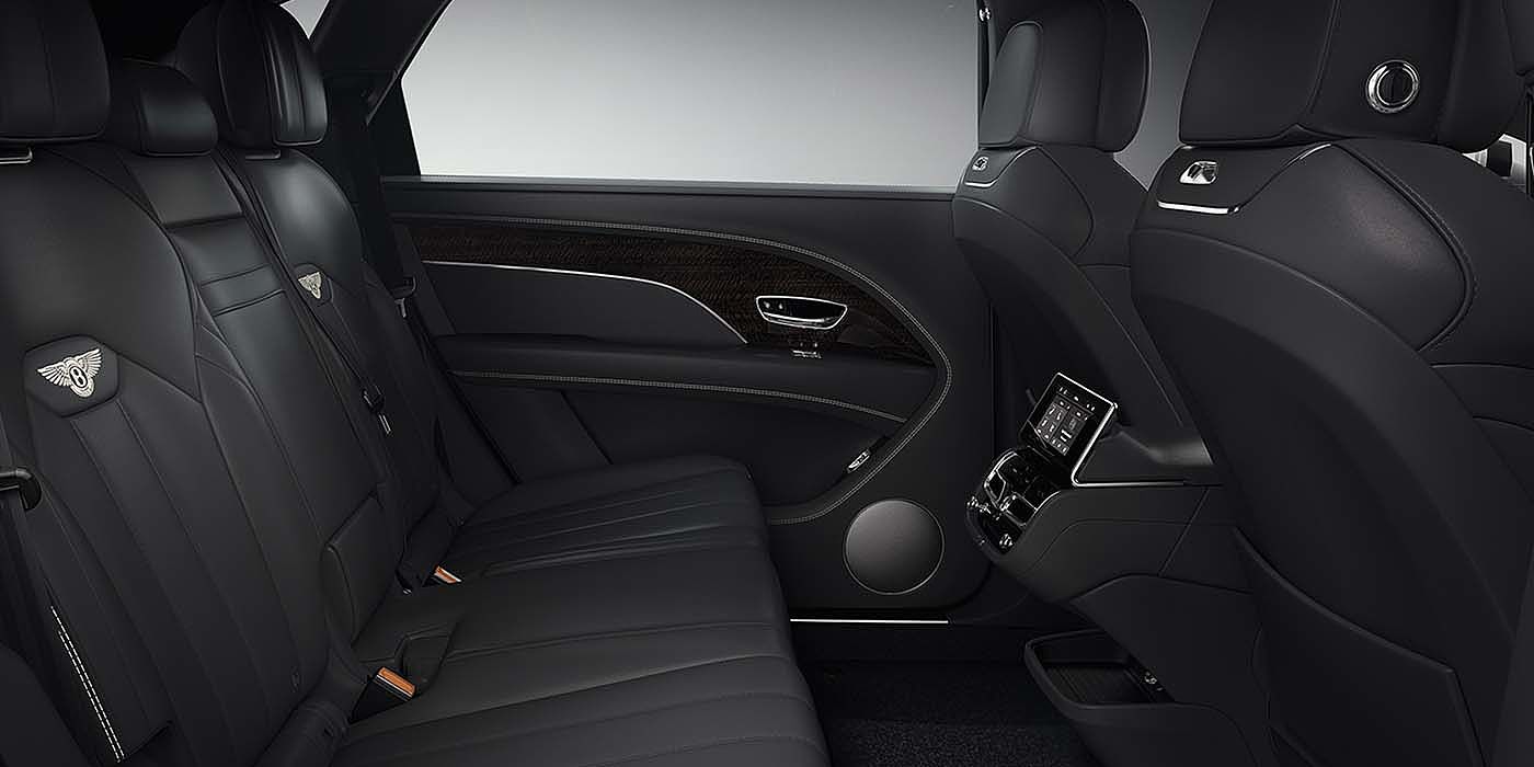 Thomas Exclusive Cars GmbH Bentley Bentayga EWB SUV rear interior in Beluga black leather
