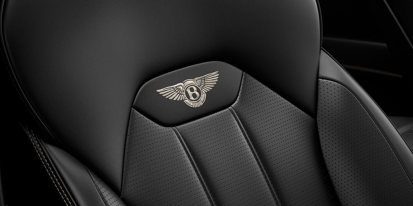 Thomas Exclusive Cars GmbH Bentley Bentayga SUV seat detail in Beluga black hide