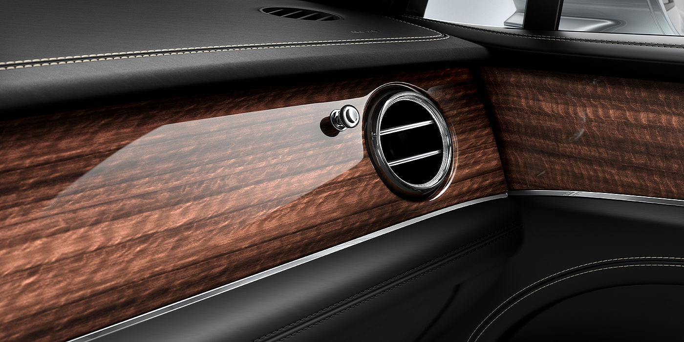 Thomas Exclusive Cars GmbH Bentley Bentayga SUV Dark Fiddleback Eucalyptus veneer detail