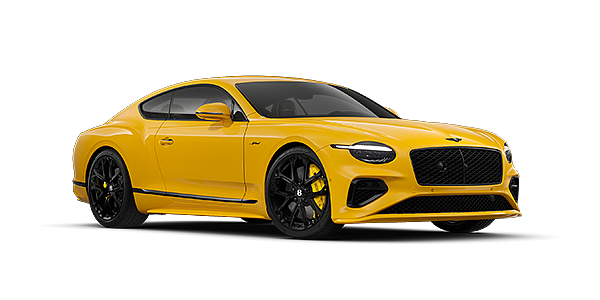 Thomas Exclusive Cars GmbH Bentley Continental GT Speed coupe in Monaco Yellow paint and 22" Ten spoke sport wheels - front 3/