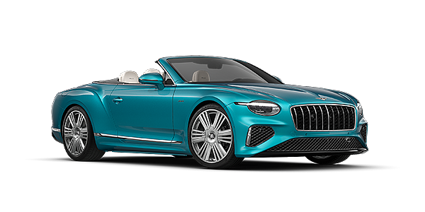 Thomas Exclusive Cars GmbH Bentley Continental GTC Azure convertible in Topaz Blue paint and 22" Azure wheels - front 3/4