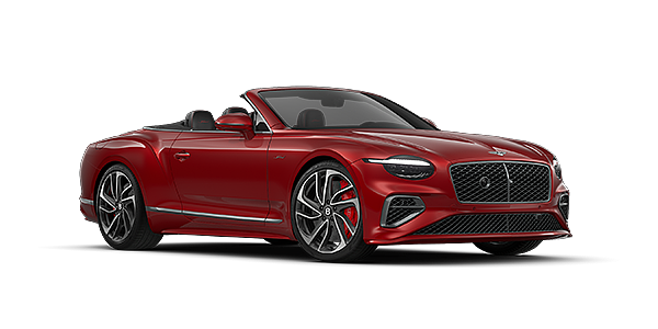 Thomas Exclusive Cars GmbH Bentley Continental GTC Speed convertible in Dragon Red paint and 22" swept spoke wheels - front 3/4