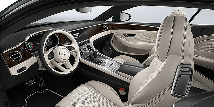 Thomas Exclusive Cars GmbH Bentley Continental GT Azure coupe front interior in Linen and Cumbrian Green hides