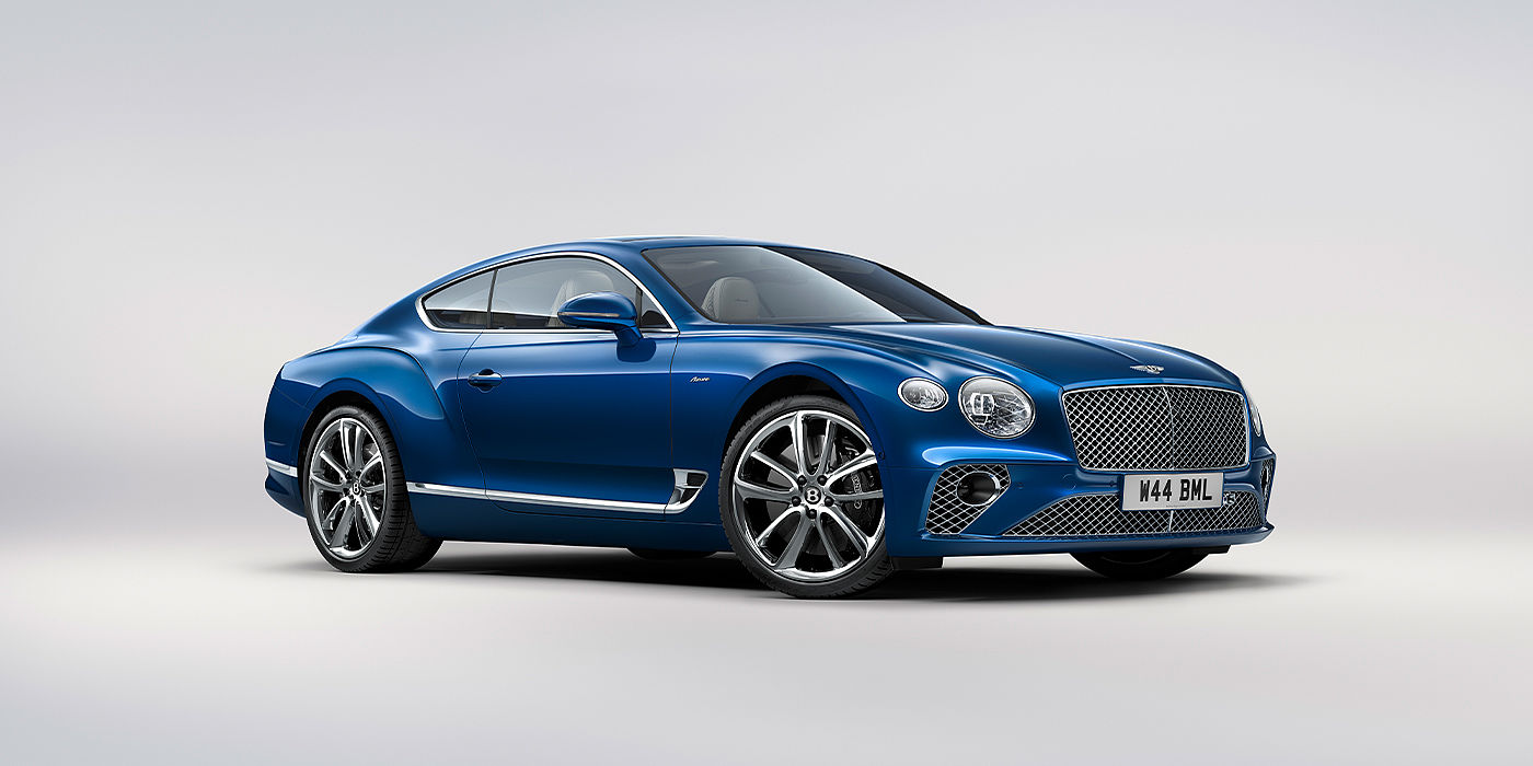 Thomas Exclusive Cars GmbH Bentley Continental GT Azure coupe in Sequin Blue paint front 34