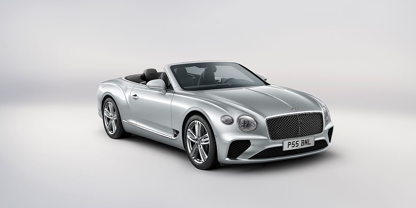 Thomas Exclusive Cars GmbH Bentley Continental GTC convertible in Moonbeam paint front 34