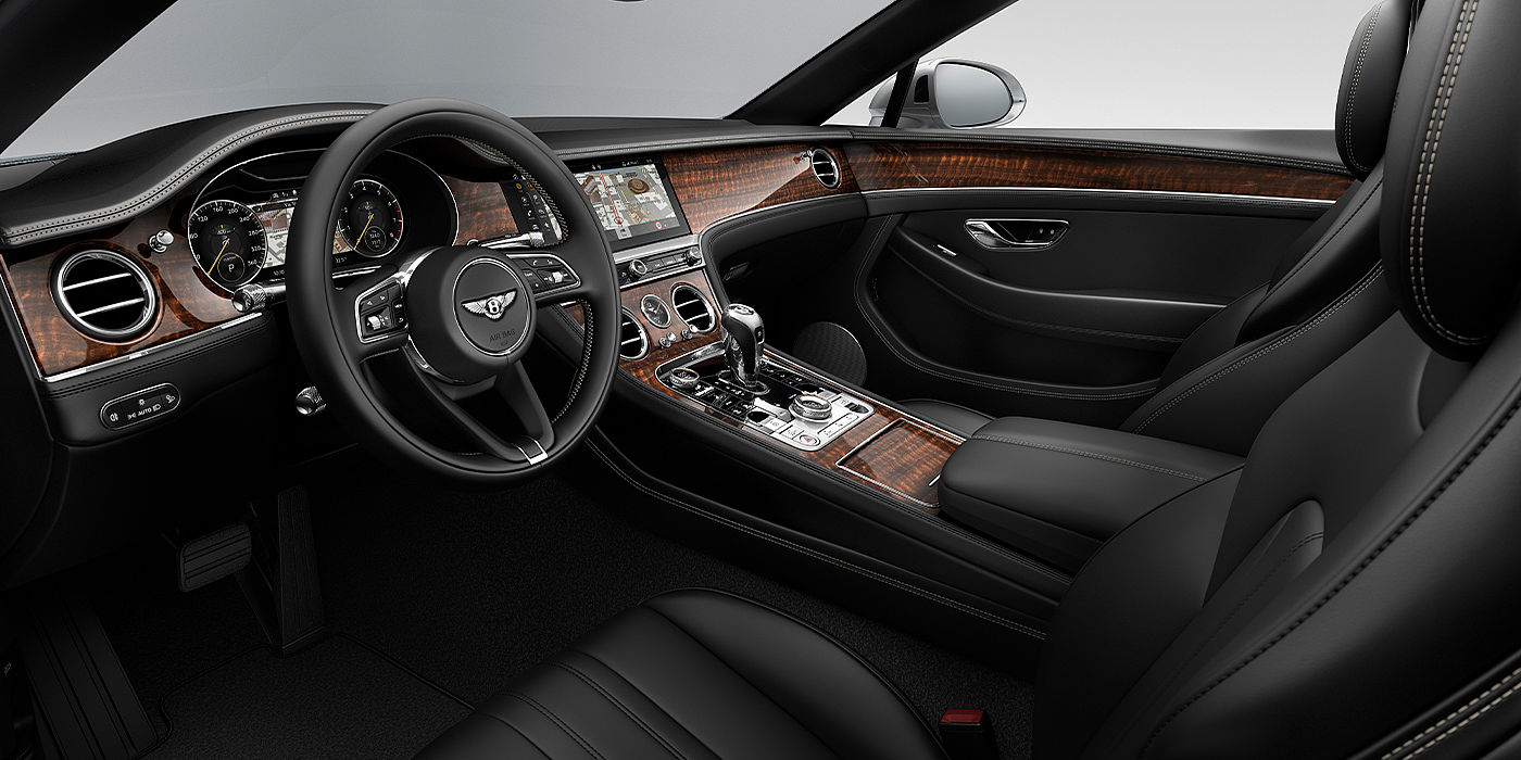 Thomas Exclusive Cars GmbH Bentley Continental GTC convertible front interior in Beluga black hide