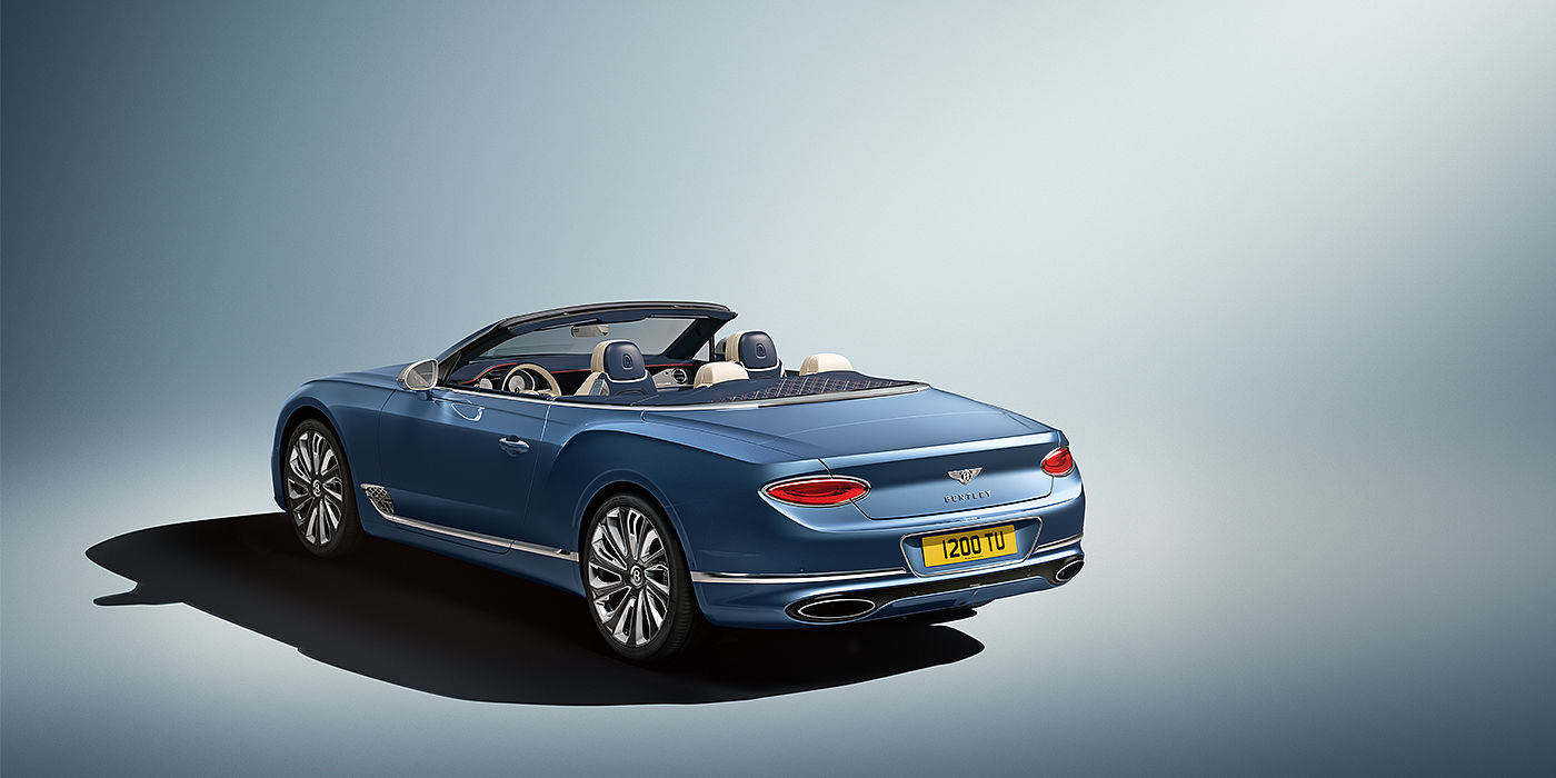 Thomas Exclusive Cars GmbH Bentley Continental GTC Mulliner convertible in Peacock blue paint rear 34