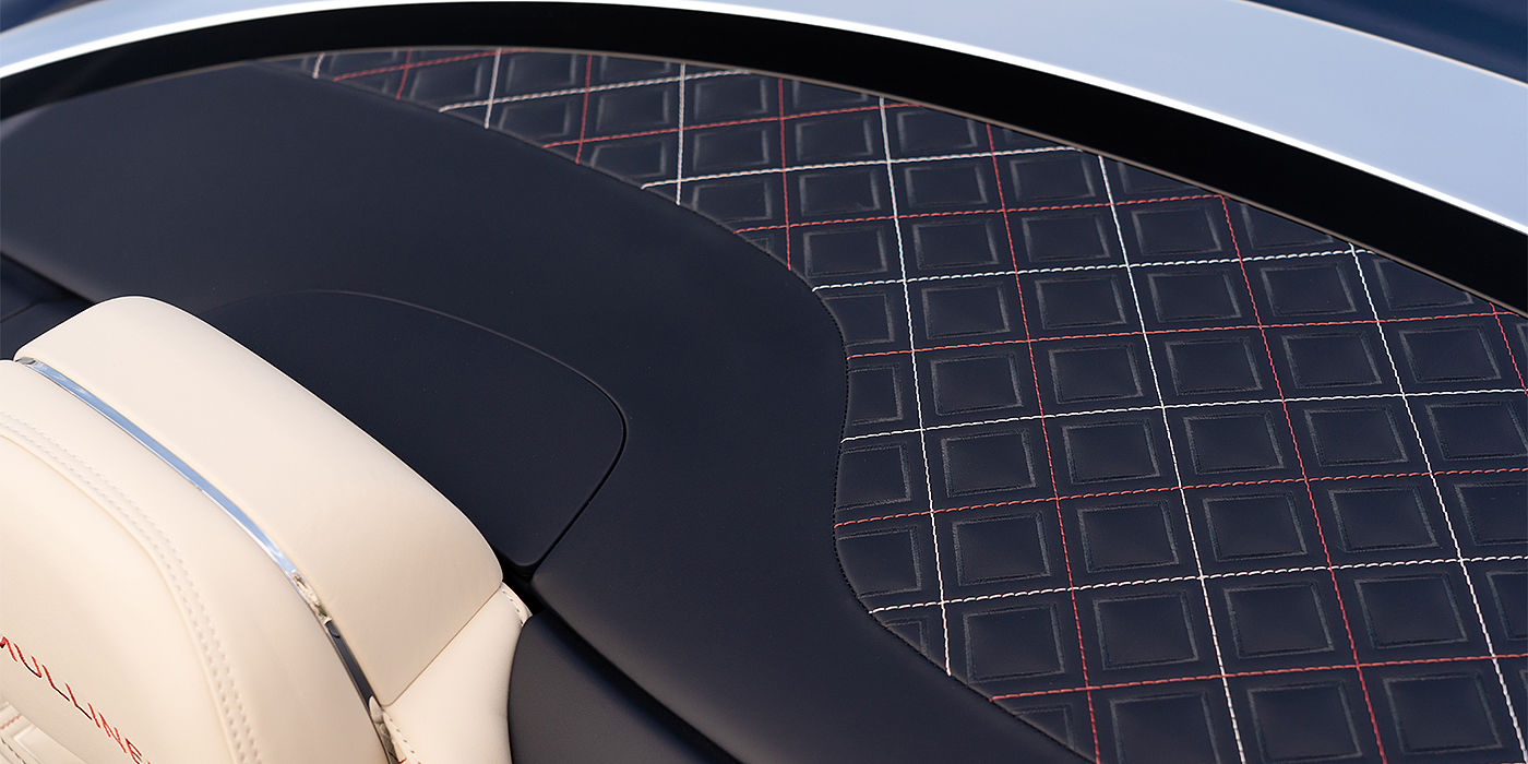 Thomas Exclusive Cars GmbH Bentley Continental GTC Mulliner convertible seat and cross stitched tonneau cover