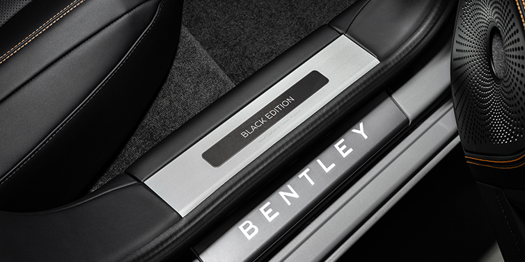 Thomas Exclusive Cars GmbH Bentley Flying Spur Black Edition sedan limited edition treadplate featuring Black Edition wording with Beluga black hide