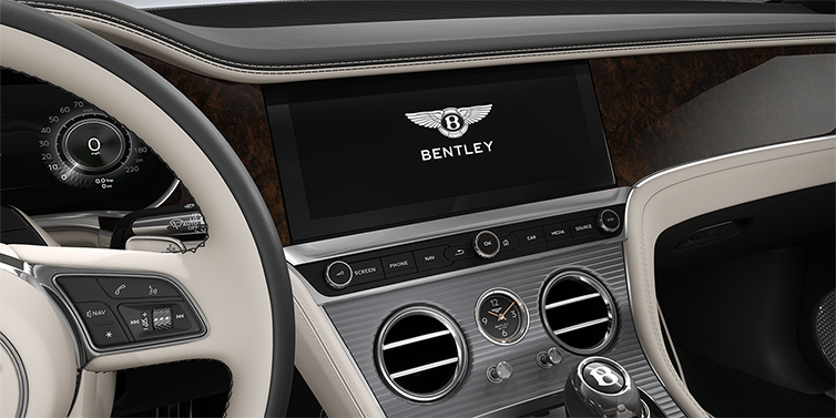 Thomas Exclusive Cars GmbH Bentley Continental GT Azure coupe centre console in Linen and Cumbrian Green hides